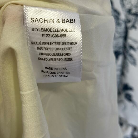 Sachin & Babi Rori Gown Grey Toile Print Ivory Maxi Dress Sleeveless Size 2 NWT - Picture 7 of 7